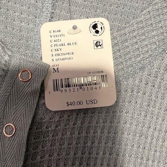 NWT Free People Light Blue Button Down Shirt - Picture 5 of 8